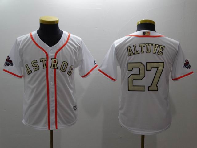 2017 world championship Houston Astros gold jerseys-006